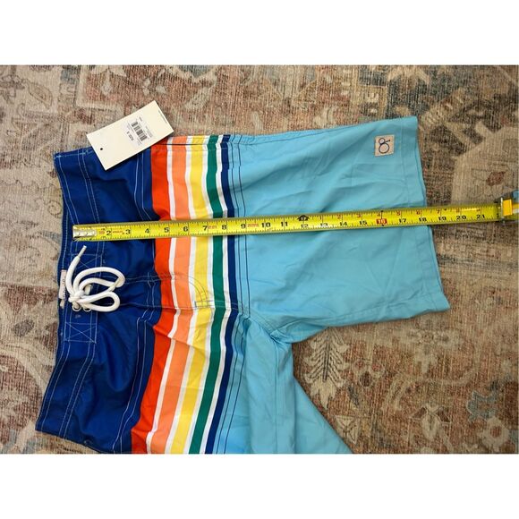 Ocean Pacific NWT Multicolor Swim Trunks Shorts in Blue Topaz, Sz Small, MP $50 - Picture 4 of 8